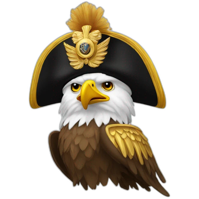 golden imperial eagle with napoleon hat emoji