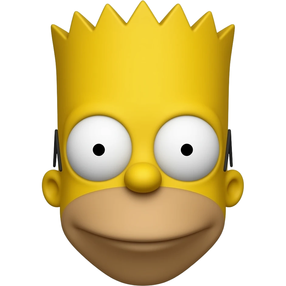marge simpson 3d face emoji