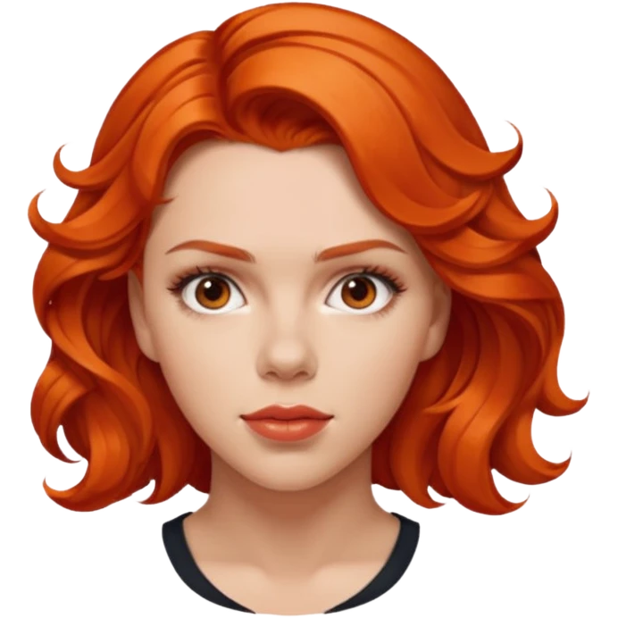 scarlett johansson, orange red emoji