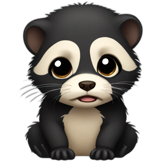 dark ferret sad emoji