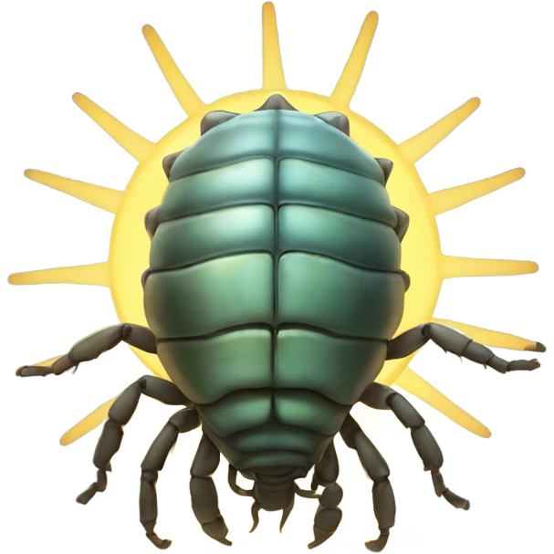 Sunshine behind isopod emoji