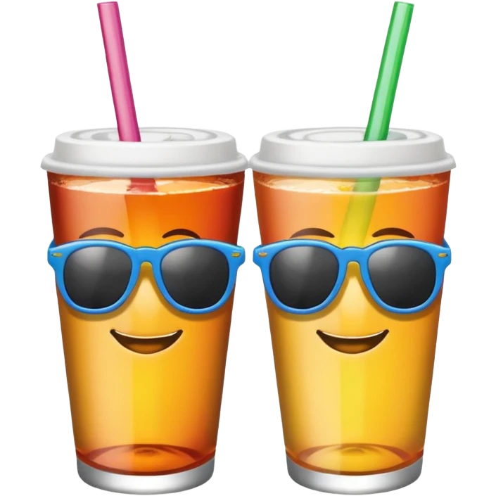 drink holders with sunglasses tattoto gay emoji