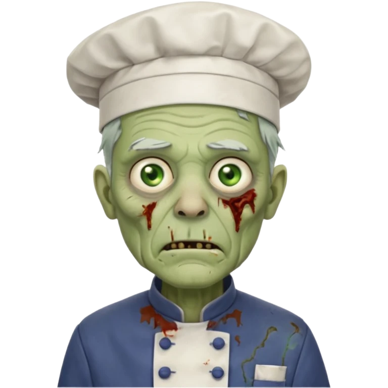 elderly  zombi man chef emoji