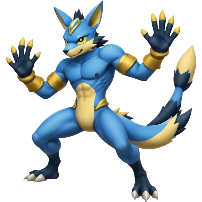 Lucario-Zeraora-Fakémon-hybrid-creature (full body)  emoji