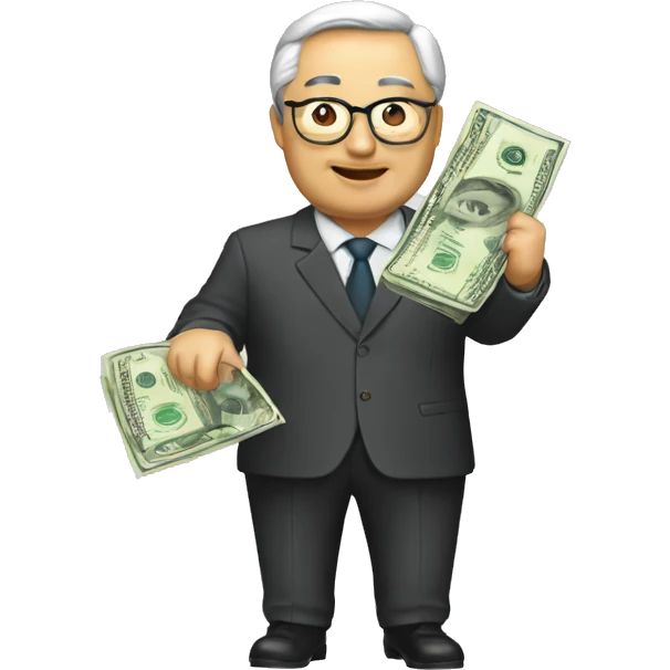 tokayev and money emoji