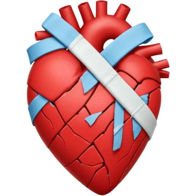 broken heart sticked together emoji