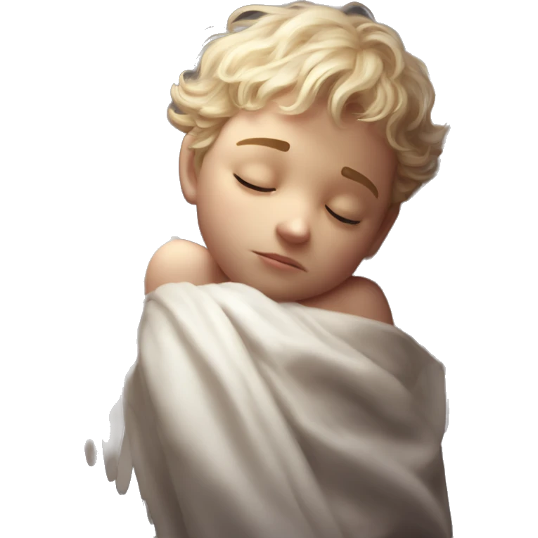 sleeping baby angel wings halo emoji