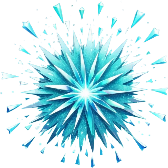 Glitter Cian Explosion emoji