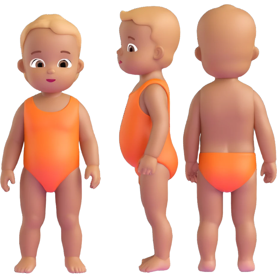 full body tanned baby emoji