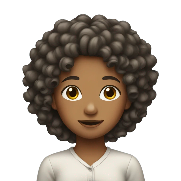 Curly haired girl  emoji