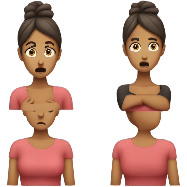 woman looking very stressed  emoji