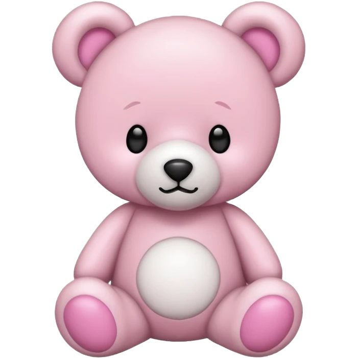 Pink white bear emoji