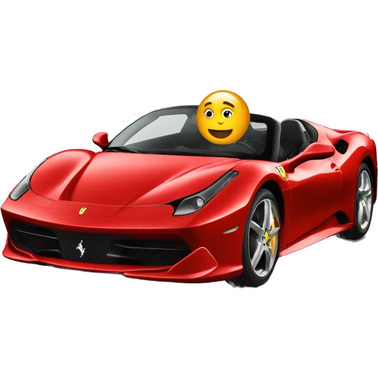 Santa in a Ferrari  emoji