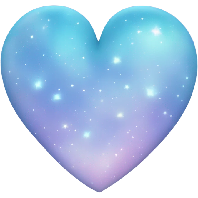 Pastel blue galaxy heart emoji
