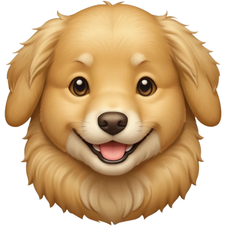 Cream coloured golden retriever emoji