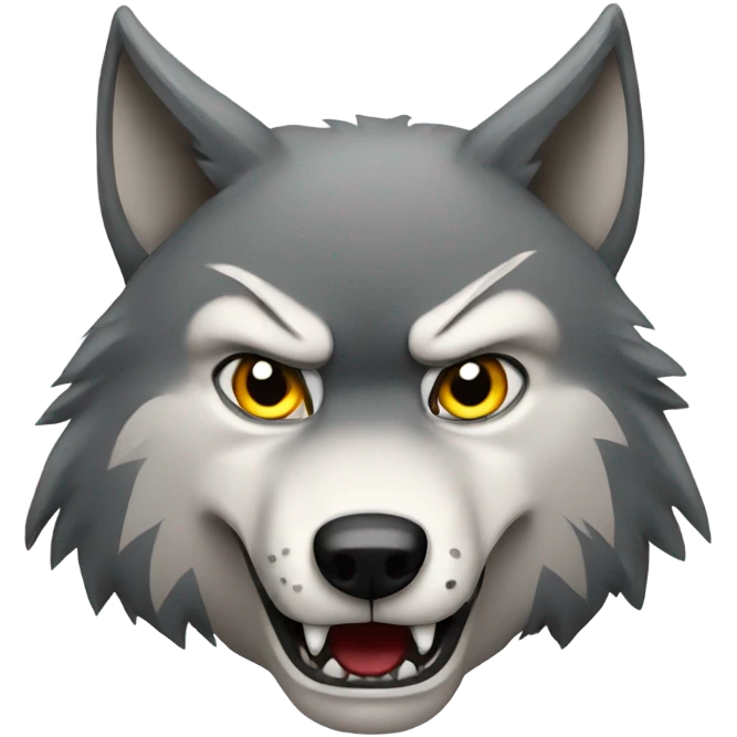 angry wolf  emoji