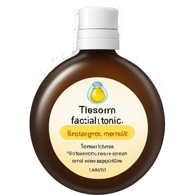 facial tonic with label emoji