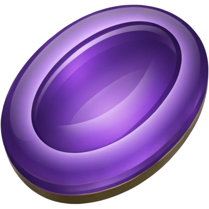 Amethyst oval-shaped worrystone emoji