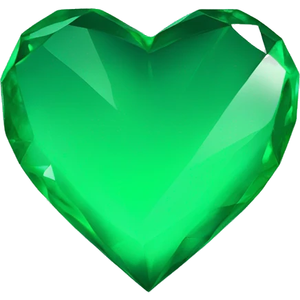 Emerald green heart emoji