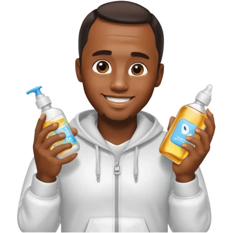Make an emoji of Diddy with baby oil and white clothes emoji