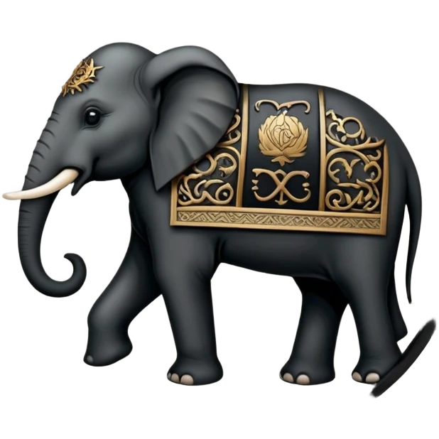 Republican Party elephant but in a Game Of Thrones Intro Sigil Form - in a square picture frame emoji