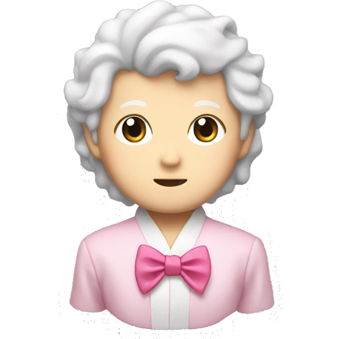Satoru Gojo with pink bow emoji