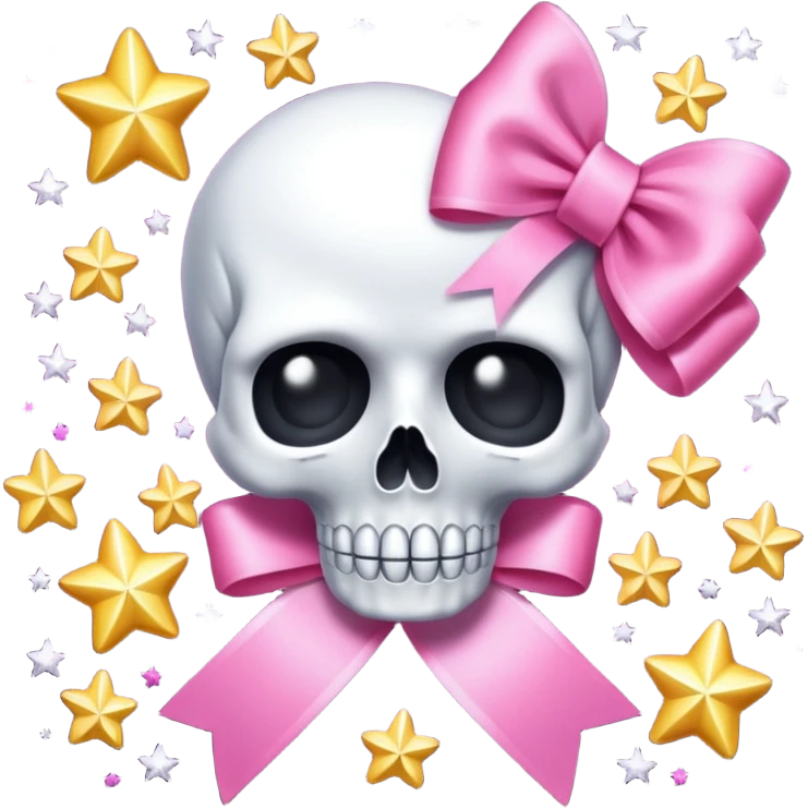 Make this 💀 with a 🎀 and some ✨ emoji