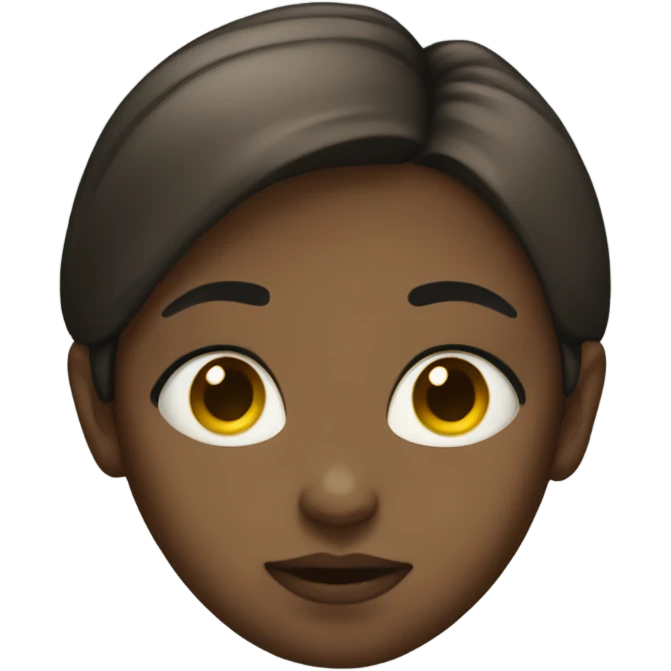 Girl with an oversized head emoji