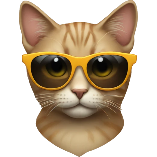 Cat with sunglasses emoji