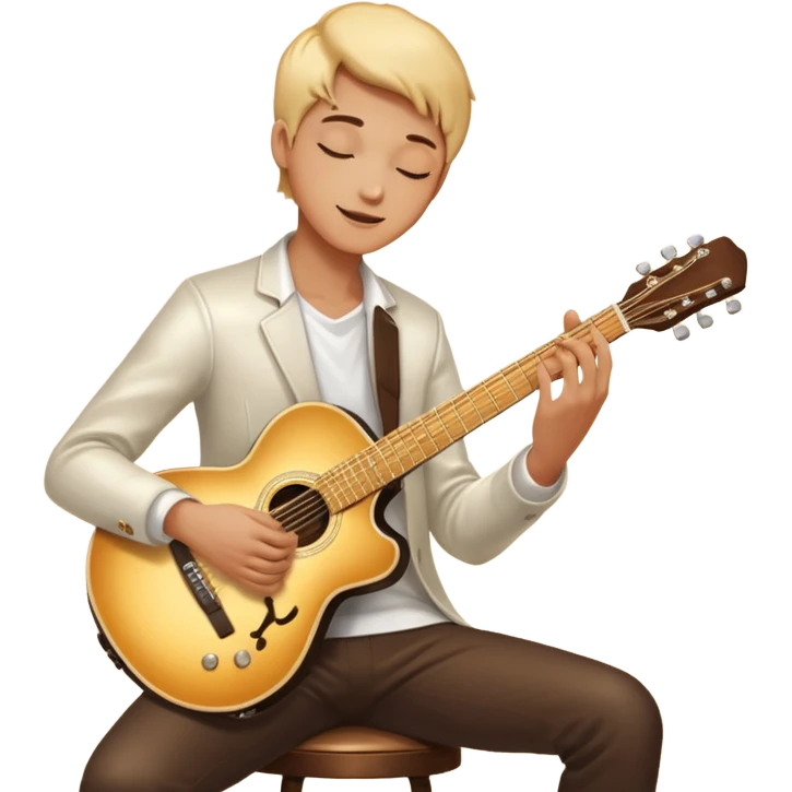 cinematic-realistic-guitar,-polished-metal,-warm-golden-reflections-dancing-along-its-surface,-soft-hands-carefully-positioned-over-the-keys,-glowing-with-an-elegant-and-airy-charm. emoji
