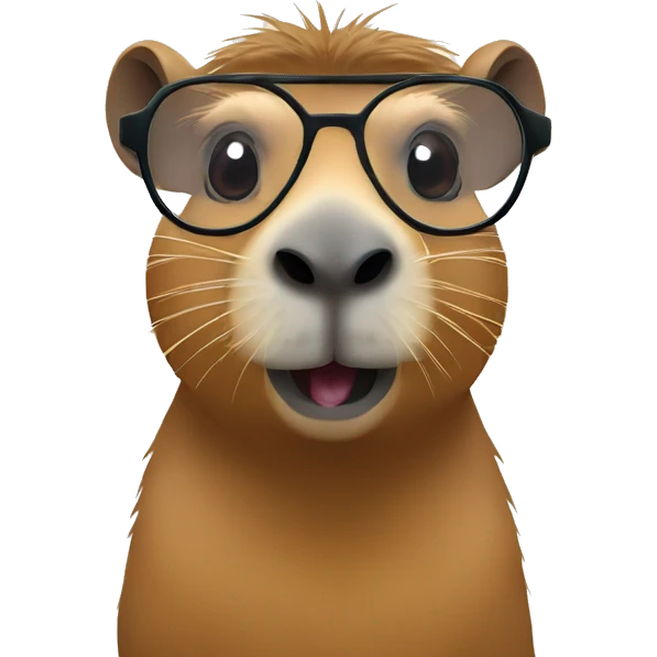 Capybara in glases  emoji