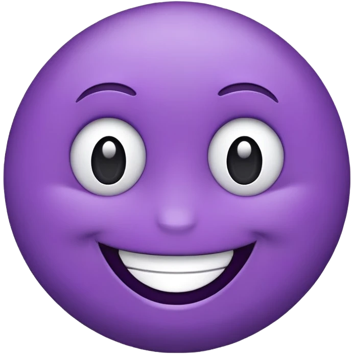 Silly purple emoji head emoji