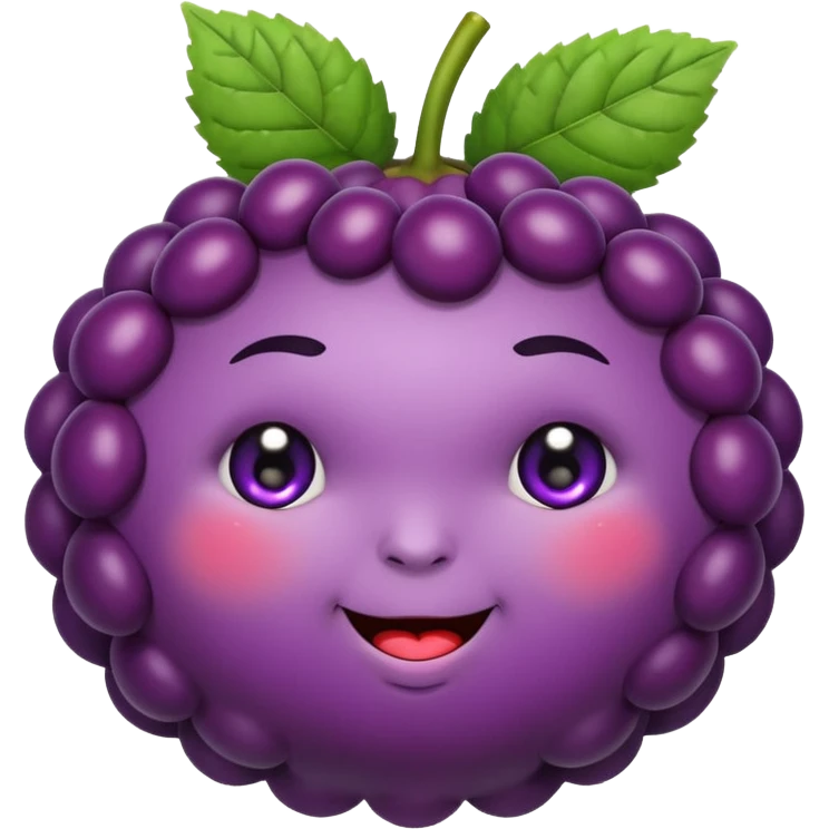 Black berry fruit with butt cheeks shown emoji