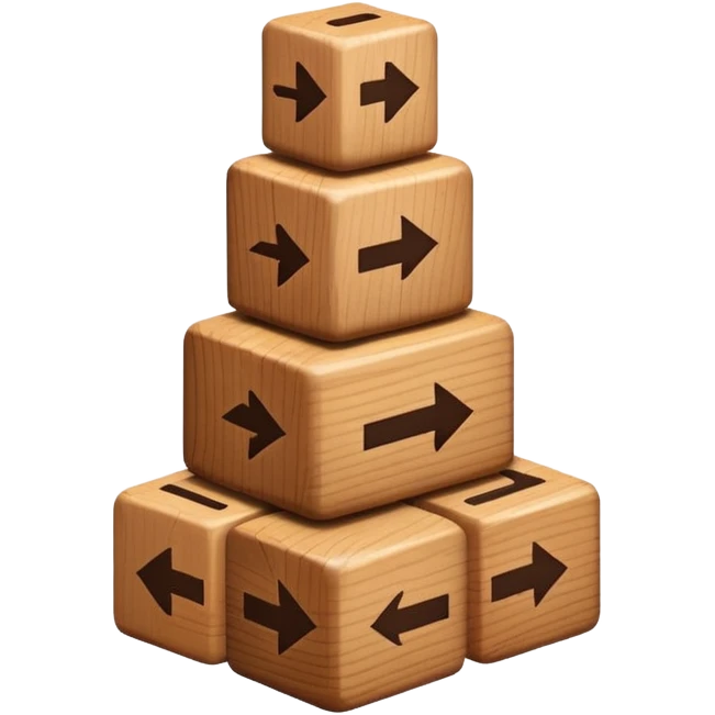 stack of blocks with arrows between them emoji