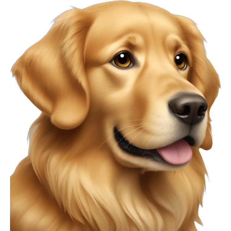 golden retriever with ginger girl emoji