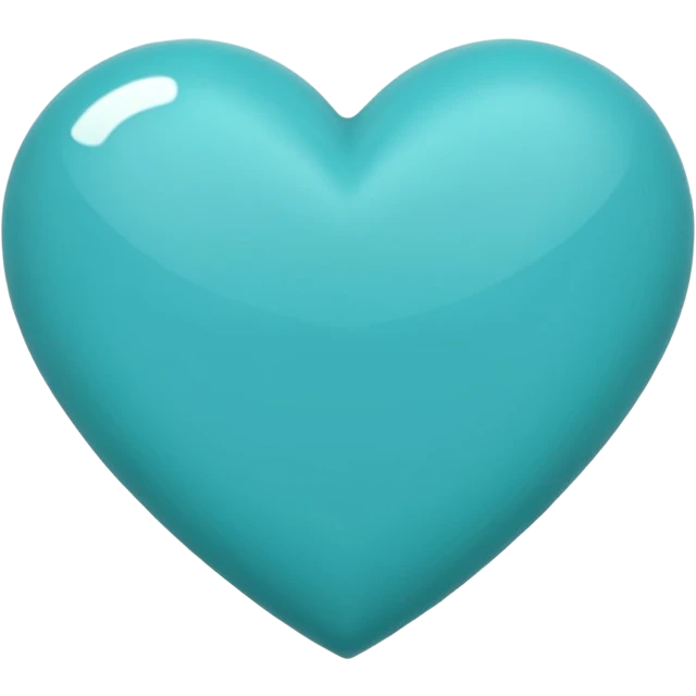Turquoise heart emoji