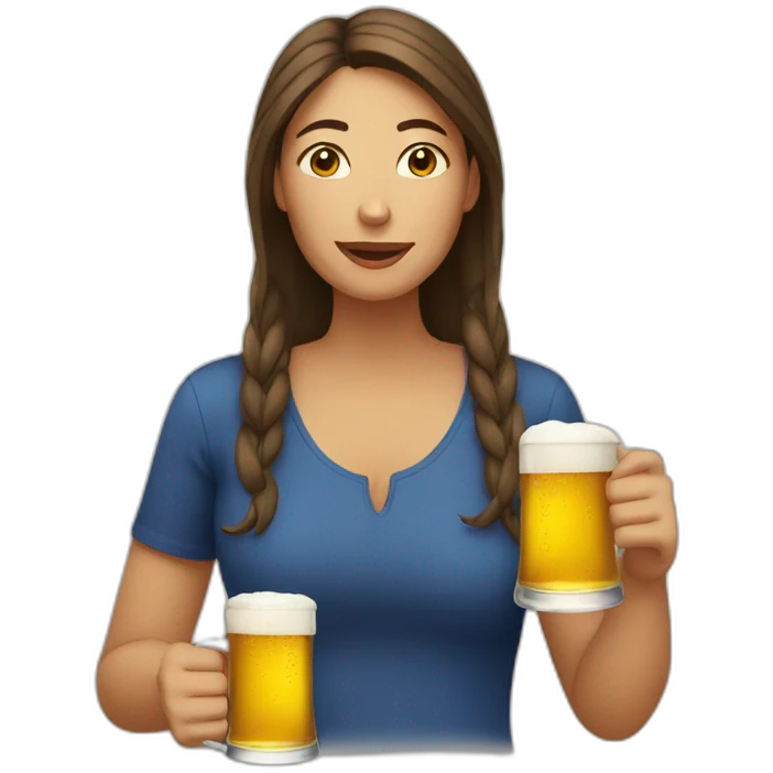 woman drinking beer emoji