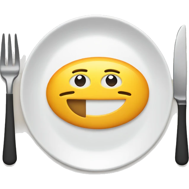Plate , knife and fork  emoji