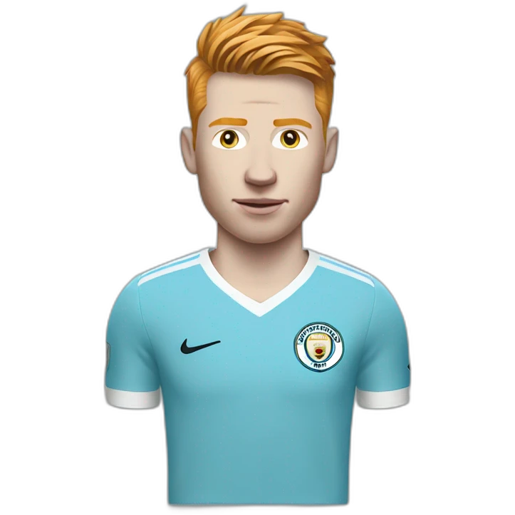 Kevin De Bruyne realistic football player emoji
