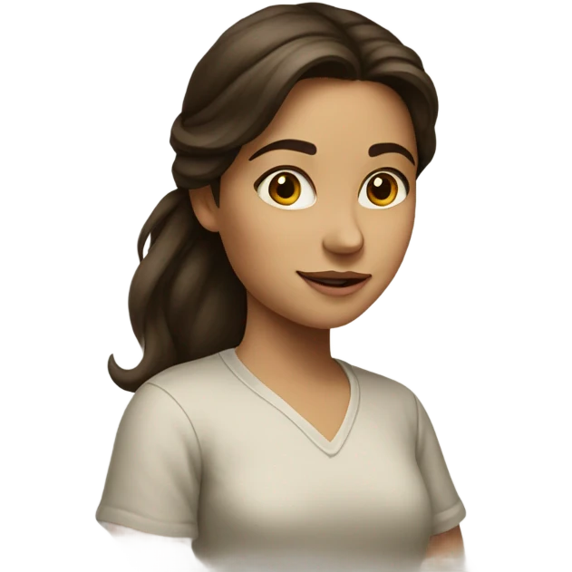 Brunette girl painting  emoji