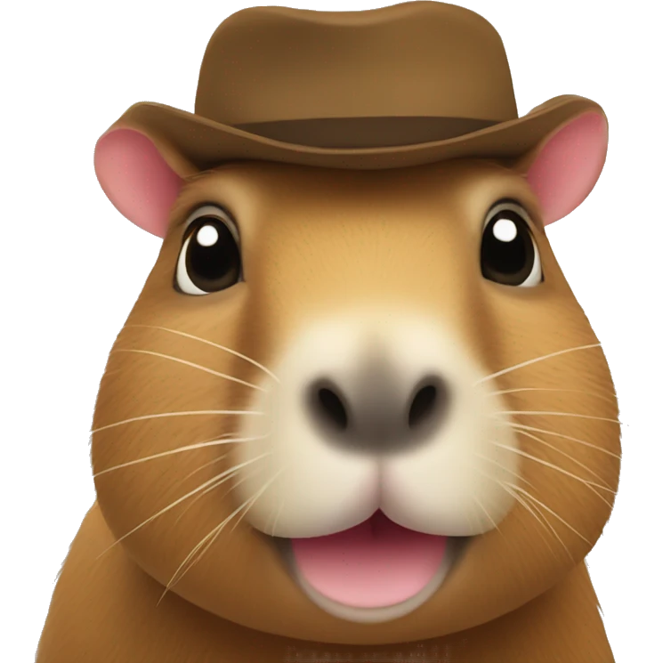 A capybara wearing a hat emoji