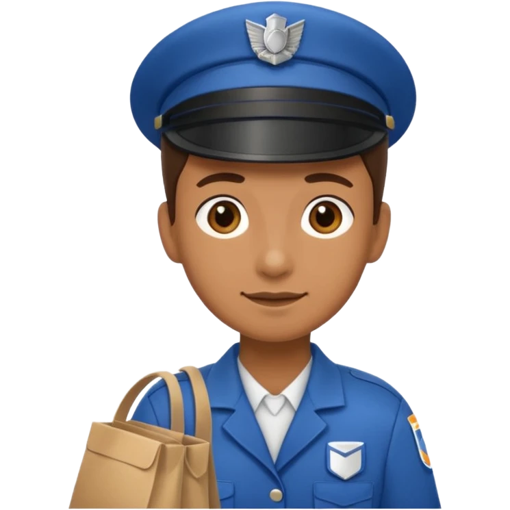 mail carrier with bag emoji