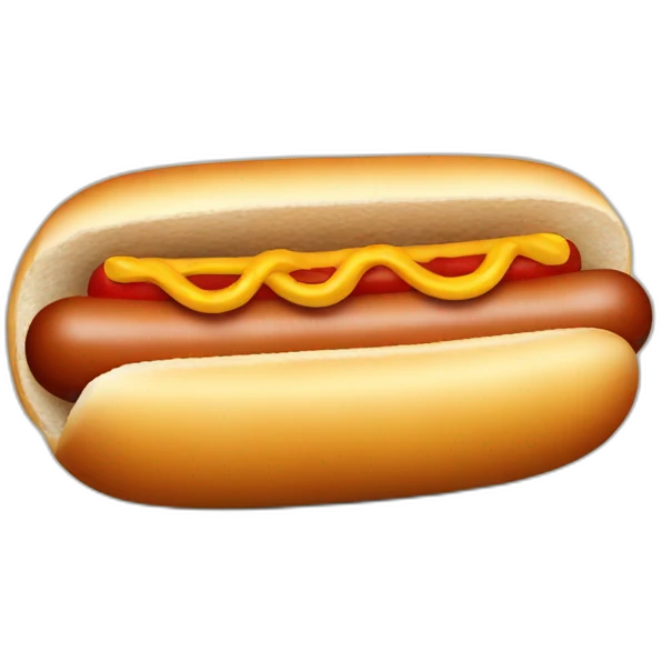Un chien hot dog emoji