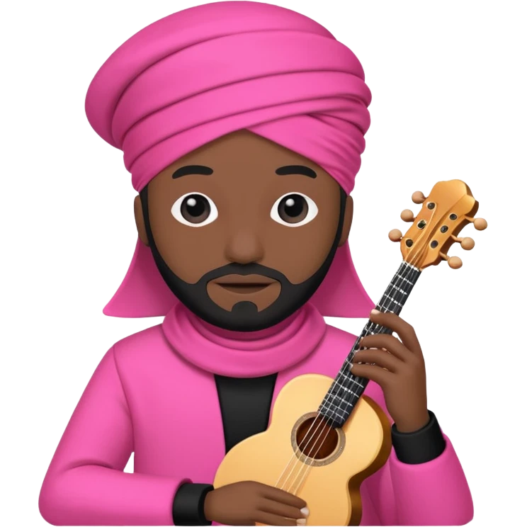 pink musician black qoman  emoji