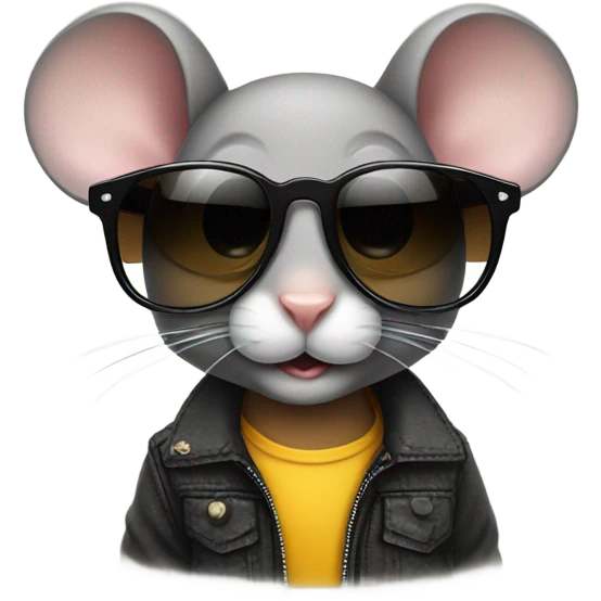 Mouse wearing sunglasses emoji
