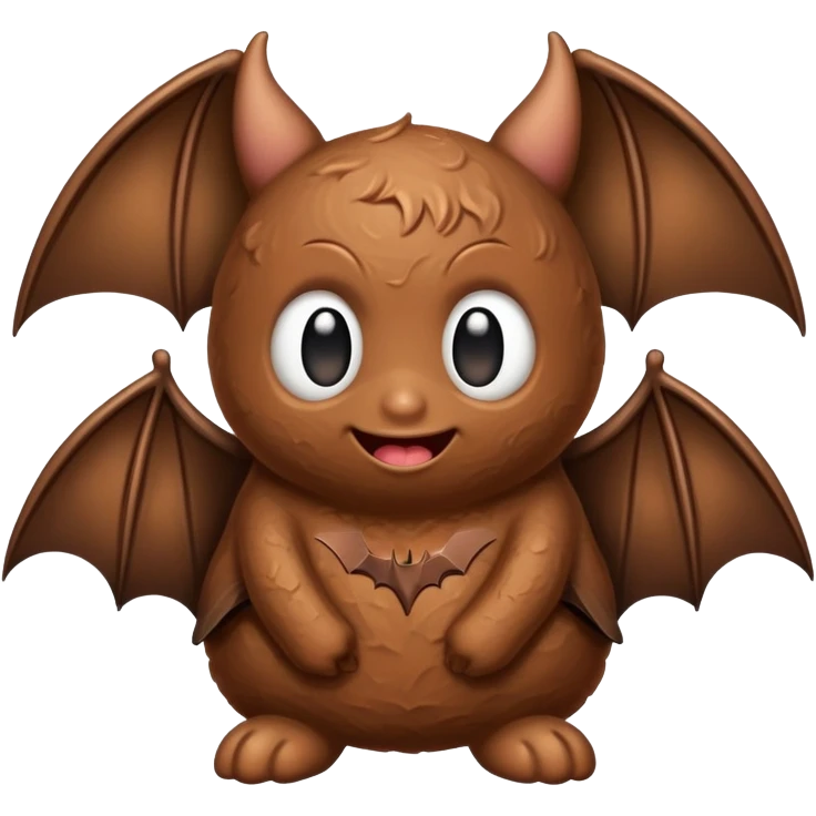 poop with bat wings emoji