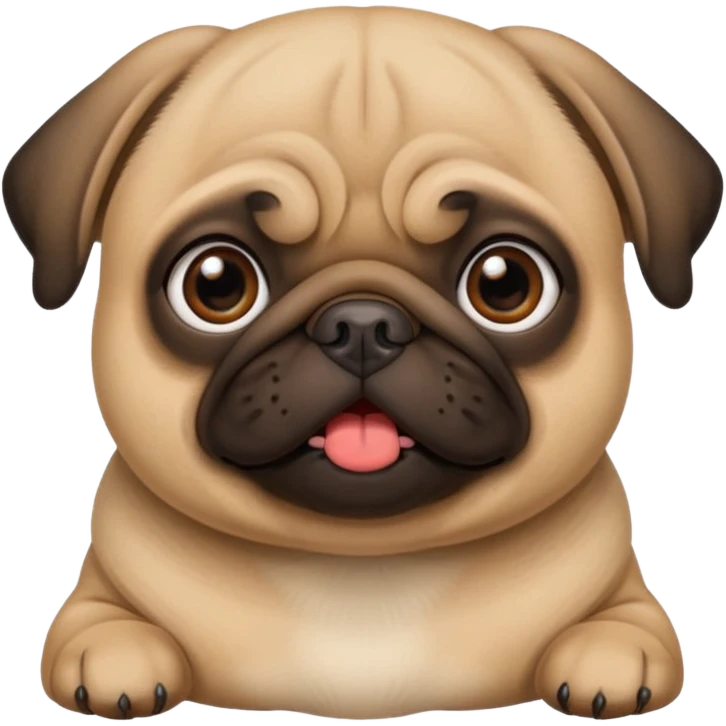 Pug com várias expressões emoji