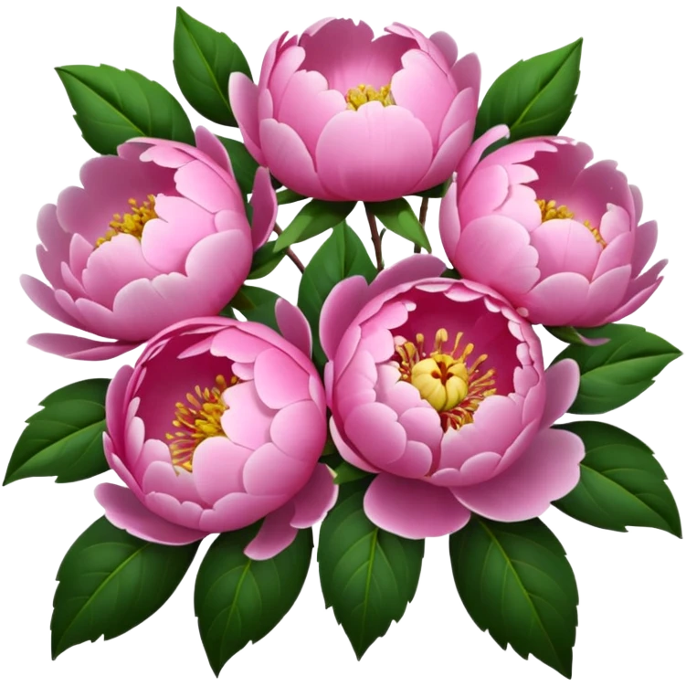 Peonies bouquet emoji