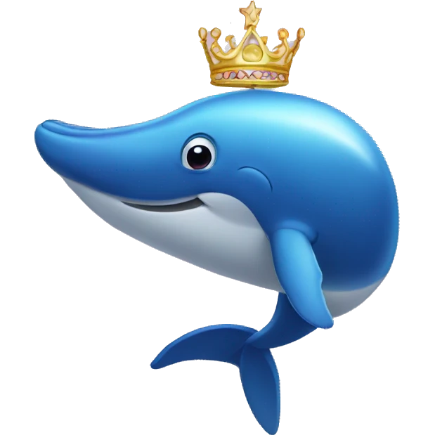 whale in tiara emoji