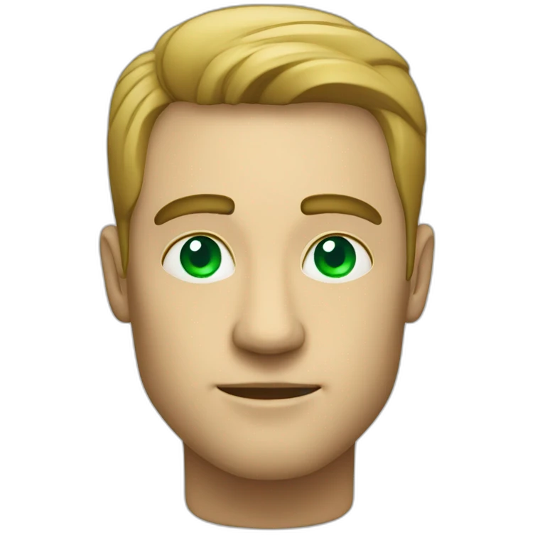 a man under the lights, an emerald in his eyes emoji